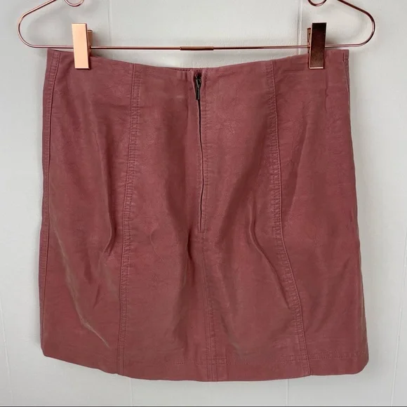 Free People Faux Vegan Leather Coated Mini Skirt - Picture 8 of 8